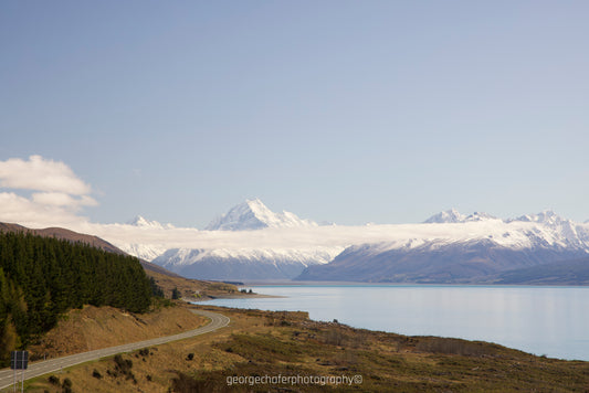 Peters Lookout Mt Cook Road fine art print